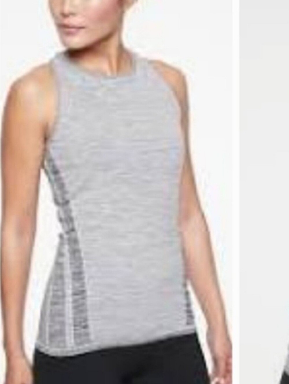 Athleta Agile Gray Colorblock Seamless Tank Top Women Medium